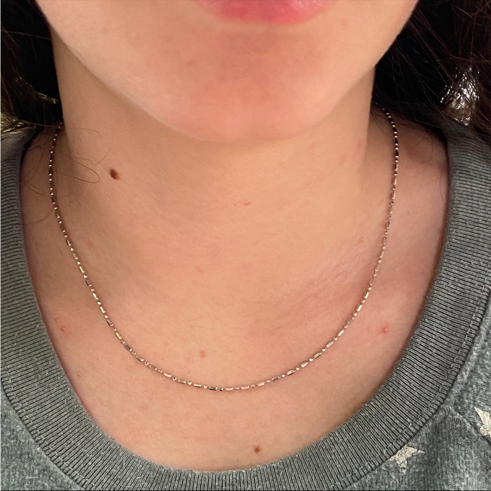 Diamond cut White Gold Chain